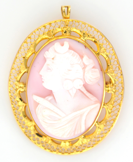 Five Cameo Pins/Pendants