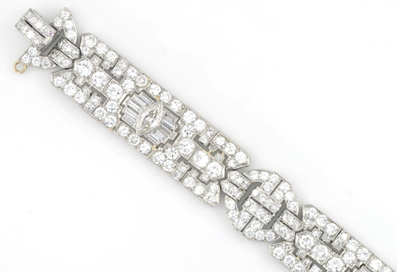 Platinum Art Deco Bracelet