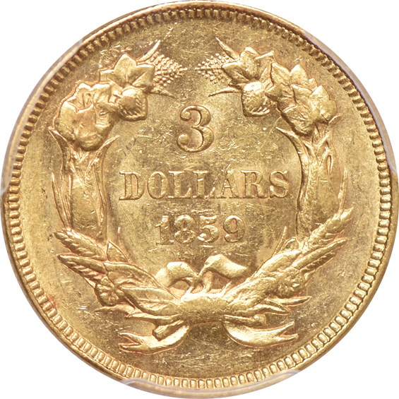 1859 PCGS AU-58 CAC