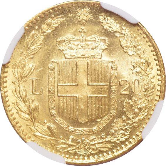 Italy - Two 1882-R G20L - NGC MS-63 and MS-64+