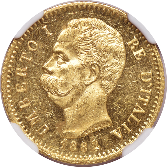 Italy - Two 1882-R G20L - NGC MS-63 and MS-64+