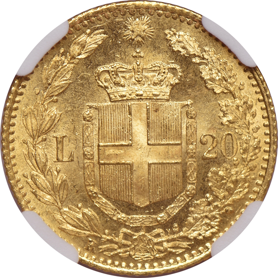 Italy - Two 1882-R G20L - NGC MS-63 and MS-64+
