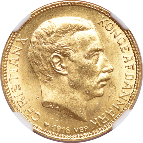 Multiple - 1881 (81) MSM Spain G25P MS-62, and a 1916 VBP AH Denmark 20K MS-64, both NGC