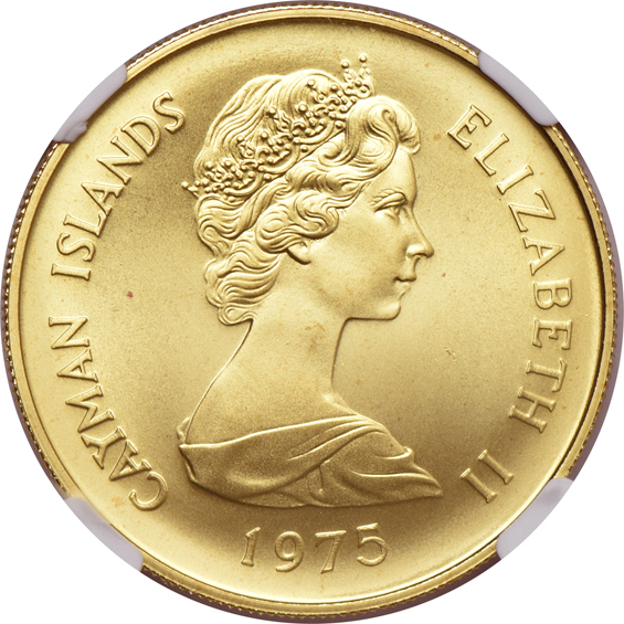 Cayman Islands - 1975 Five Queens G$100 - NGC MS-68
