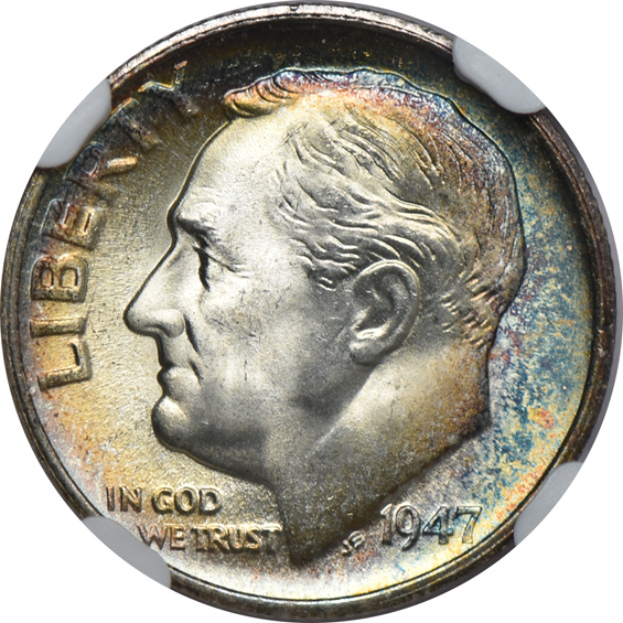 1947-S MS-67 Star, 1961-D MS-66 FT, both NGC