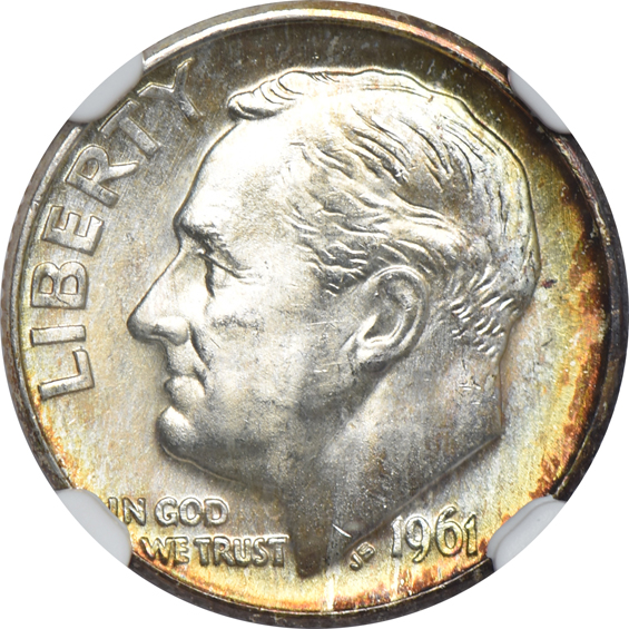 1947-S MS-67 Star, 1961-D MS-66 FT, both NGC