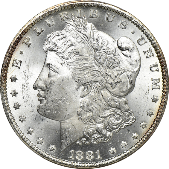 1878-CC NGC, 1881-CC PCGS, and an 1885-CC NGC, all MS-63