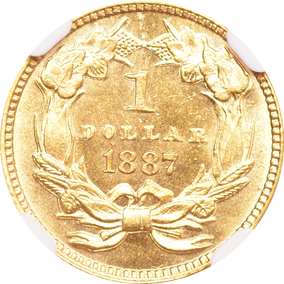 1877 MS-62, and an 1887 MS-64, both NGC