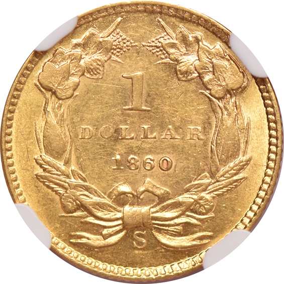 1860-S NGC AU-58