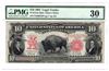 1901 $10 Bison Fr# 121m Mule - PMG VF-30 John Burke Back Plate #325