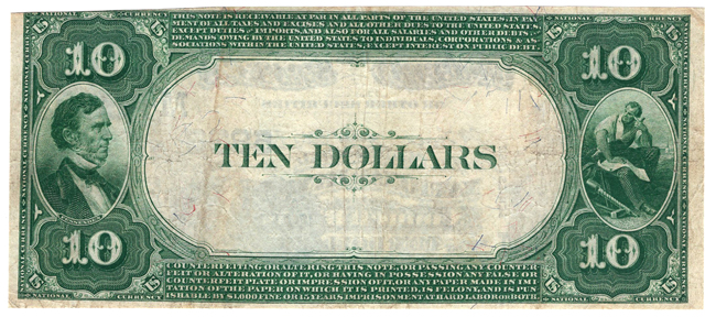 1882 $10 Value Back - Council Bluffs, IA Charter #5838 - VF