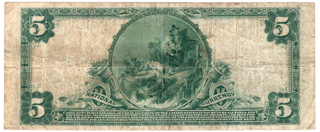 1902 $5 Blue Seal - Mansfield, AR Charter #11195 - F