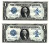 Run of five 1923 $1 Fr# 237 - GemCU