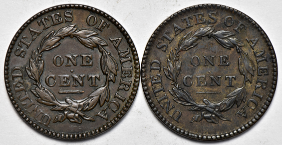 Six large cents