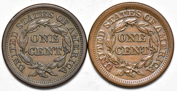 Six large cents