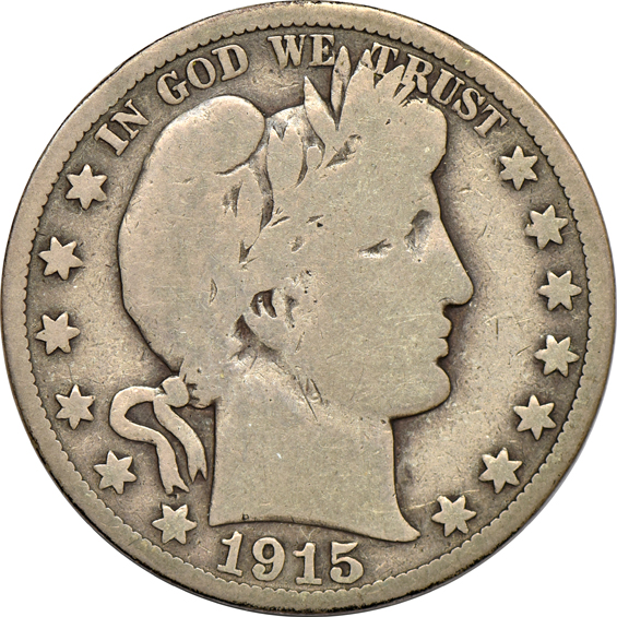 Complete collection of Barber half-dollars in a Dansco 7150 album