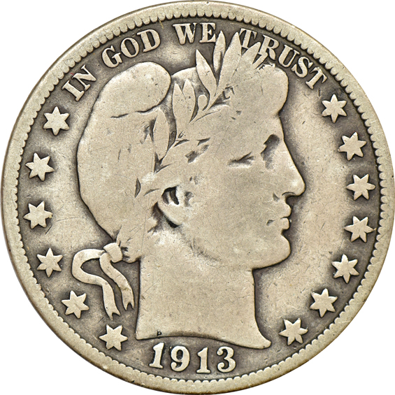 Complete collection of Barber half-dollars in a Dansco 7150 album