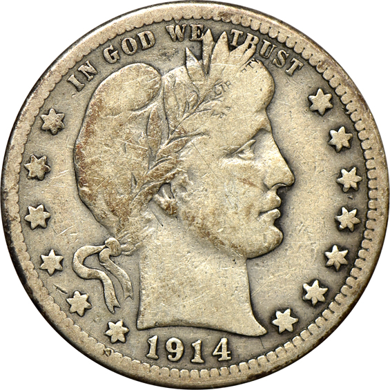 Nearly complete collection of Barber quarters (no 1901-S) in a Dansco 7130 album