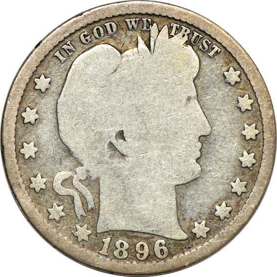 Nearly complete collection of Barber quarters (no 1901-S) in a Dansco 7130 album