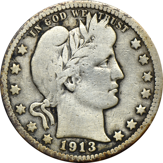Nearly complete collection of Barber quarters (no 1901-S) in a Dansco 7130 album