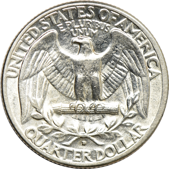Partial collection of Washington quarters in a Dansco 8140 album