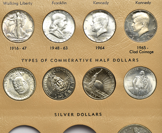 Partial United States type set in a Dansco 7070 album