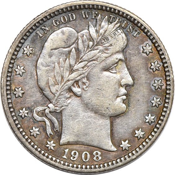 Thirty-two Barber quarters in a Dansco 7130 album