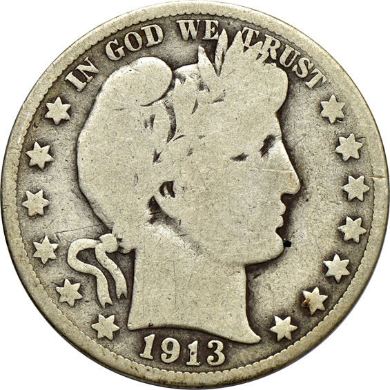 Complete collection of Barber half-dollars in a Dansco 7150 album