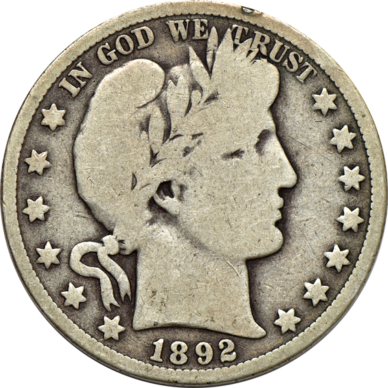 Complete collection of Barber half-dollars in a Dansco 7150 album