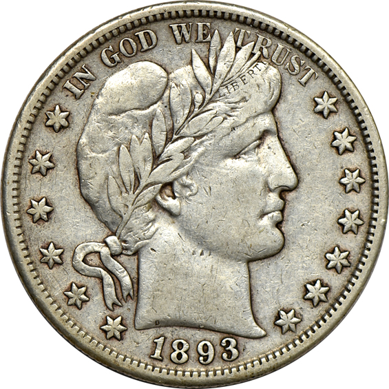 Complete collection of Barber half-dollars in a Dansco 7150 album