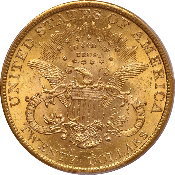 1900 Liberty double-eagle, and a 1924 Saint-Gaudens double-eagle, both PCGS MS-62