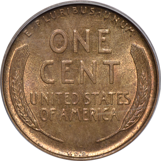 1909-S VDB Lincoln PCGS MS-62RB