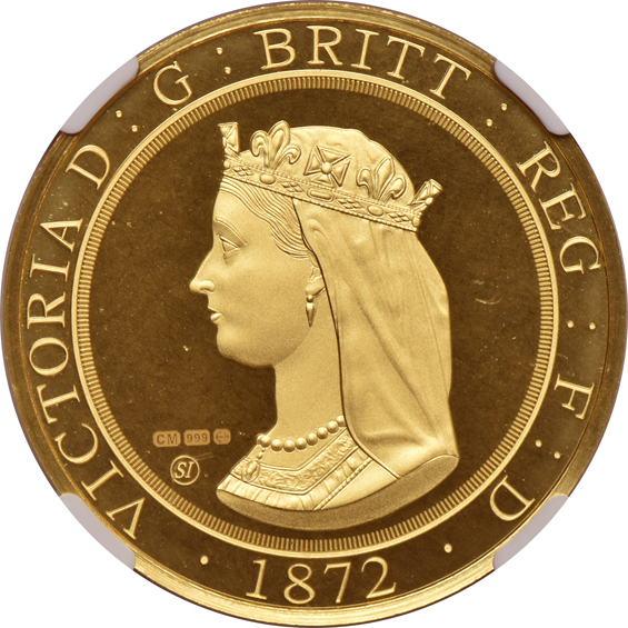Smithsonian Collection 1oz gold medal, 1872 London and the Lion, NGC Ultra Cameo Gem Proof