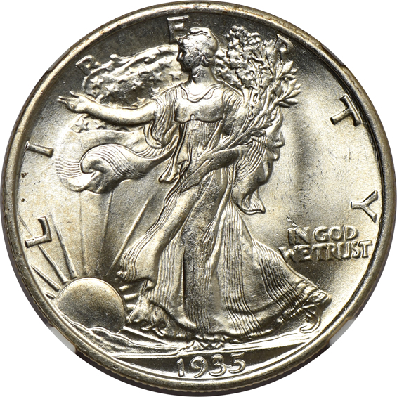 1934, 1935, and 1936, all NGC MS-64