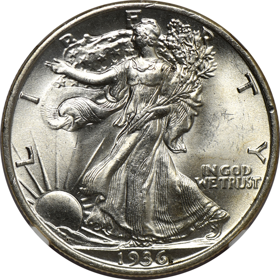 1934, 1935, and 1936, all NGC MS-64