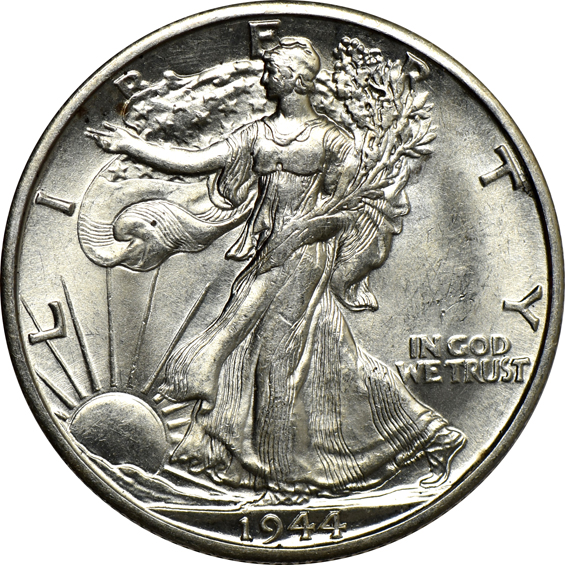 Fifty Walking Liberty half-dollars