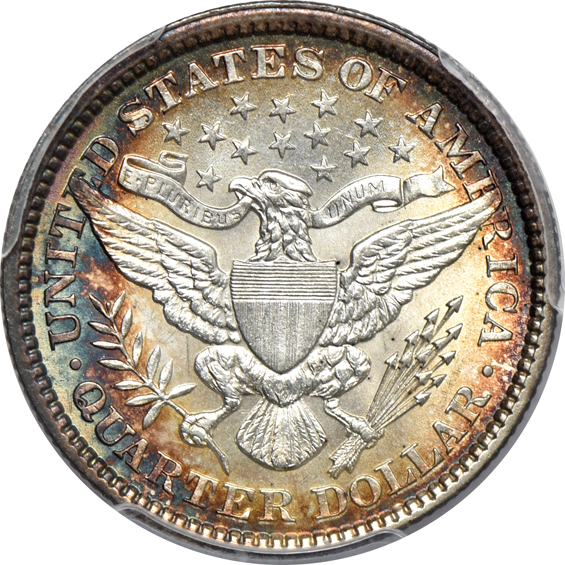 1851 three-cent silver and 1898 Barber quarter, both PCGS MS-63