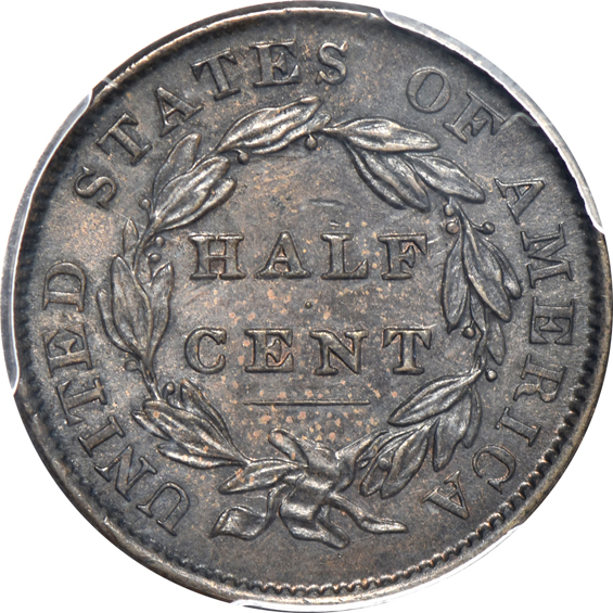 1805 Large 5 - Stems AU-55, and an 1833 MS-62BN, both PCGS