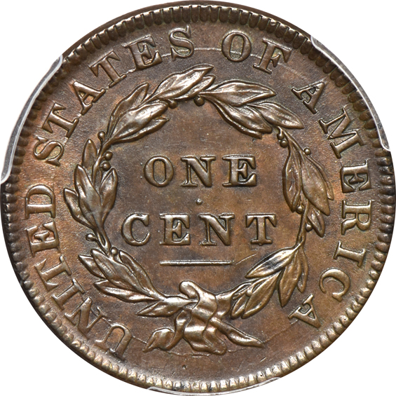 1834 Small 8, Large Stars, Medium Letters PCGS AU-58 CAC