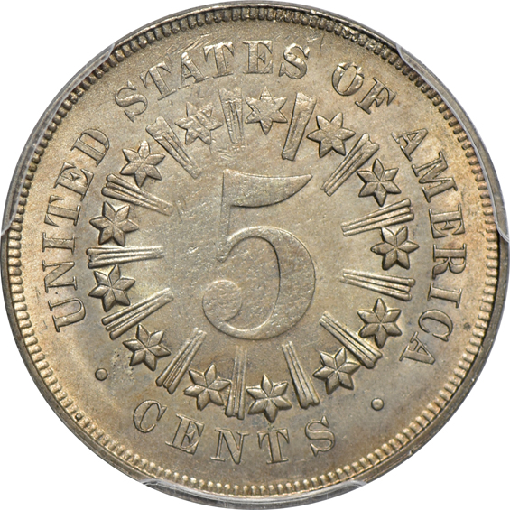 1867 Rays PCGS MS-64