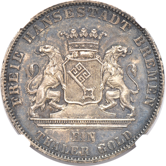 Germany - Ten silver German coins certified by NGC, as described