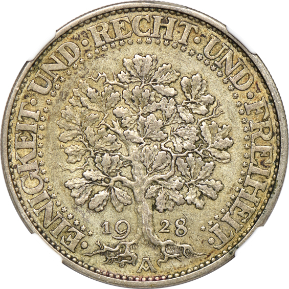 Germany - Ten silver German coins certified by NGC, as described