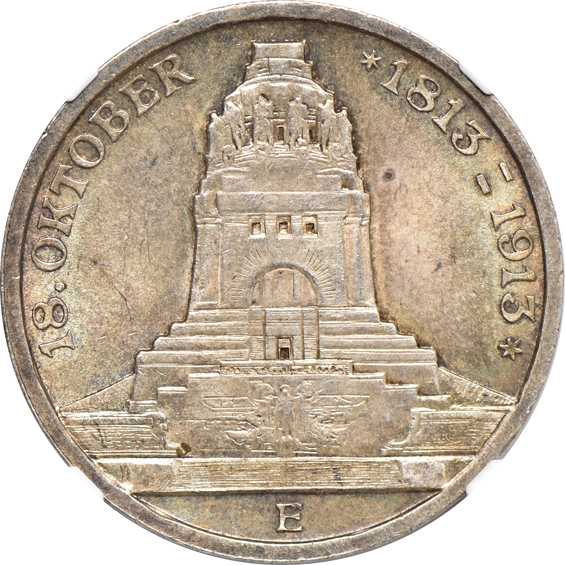 Germany - Ten silver German coins certified by NGC, as described