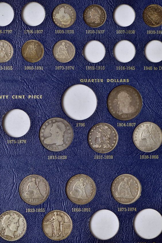 Collection of 144 United States Small Type coins in three Whitman albums