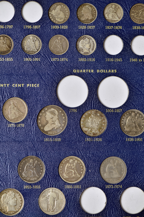 Collection of 144 United States Small Type coins in three Whitman albums