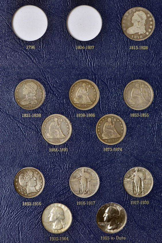 Collection of 144 United States Small Type coins in three Whitman albums