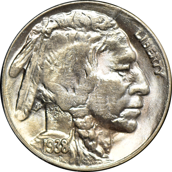 Collection of 65 Buffalo nickels in a Capital Plastics holder