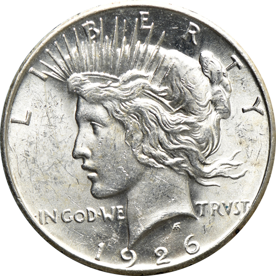 Collection of 22 different Peace dollars in a Capital Plastics holder