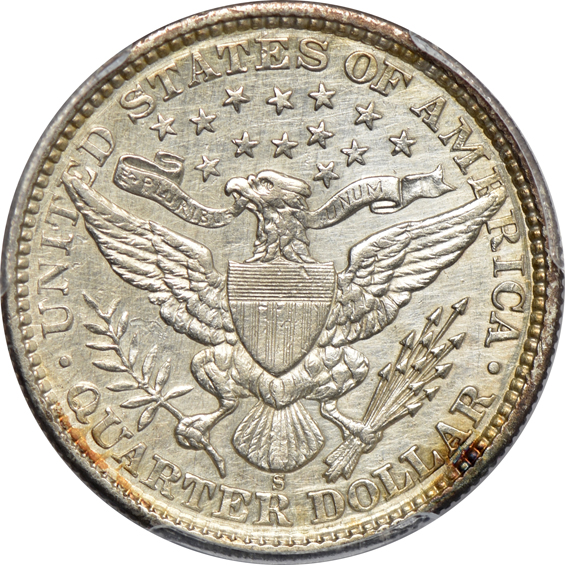 1892-S, 1899-S, and 1913, all PCGS AU details/cleaned