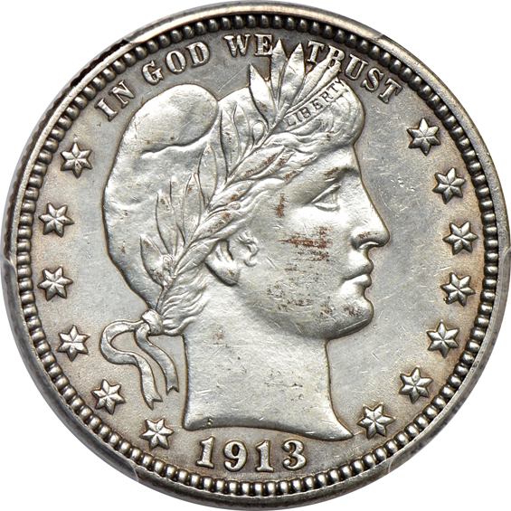 1892-S, 1899-S, and 1913, all PCGS AU details/cleaned